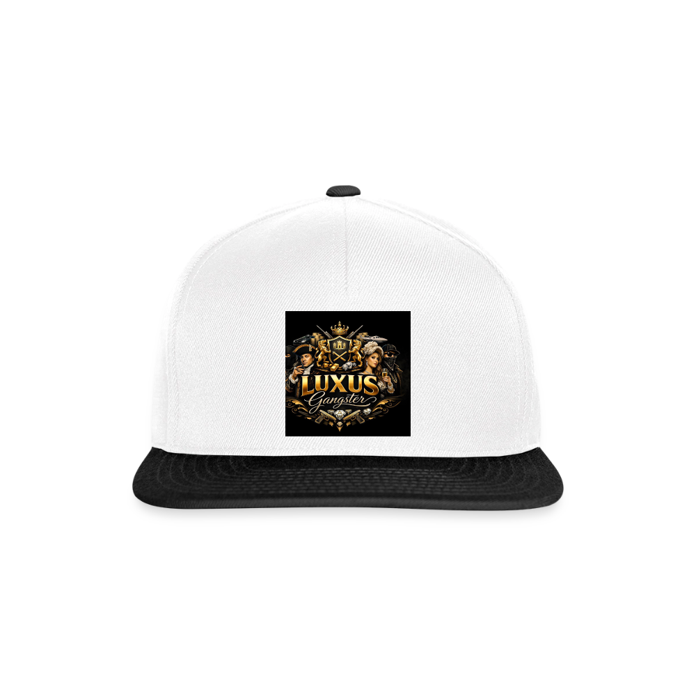 LUXUSGANGSTER Exclusive Cap – Limited Edition (100 Stück weltweit) Nicht einfach nur eine Cap. Ein Statussymbol. Eine Bewegung. Ein Sammlerstück. - Weiß/Schwarz