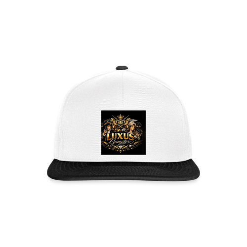 LUXUSGANGSTER Exclusive Cap – Limited Edition (100 Stück weltweit) Nicht einfach nur eine Cap. Ein Statussymbol. Eine Bewegung. Ein Sammlerstück. - Weiß/Schwarz