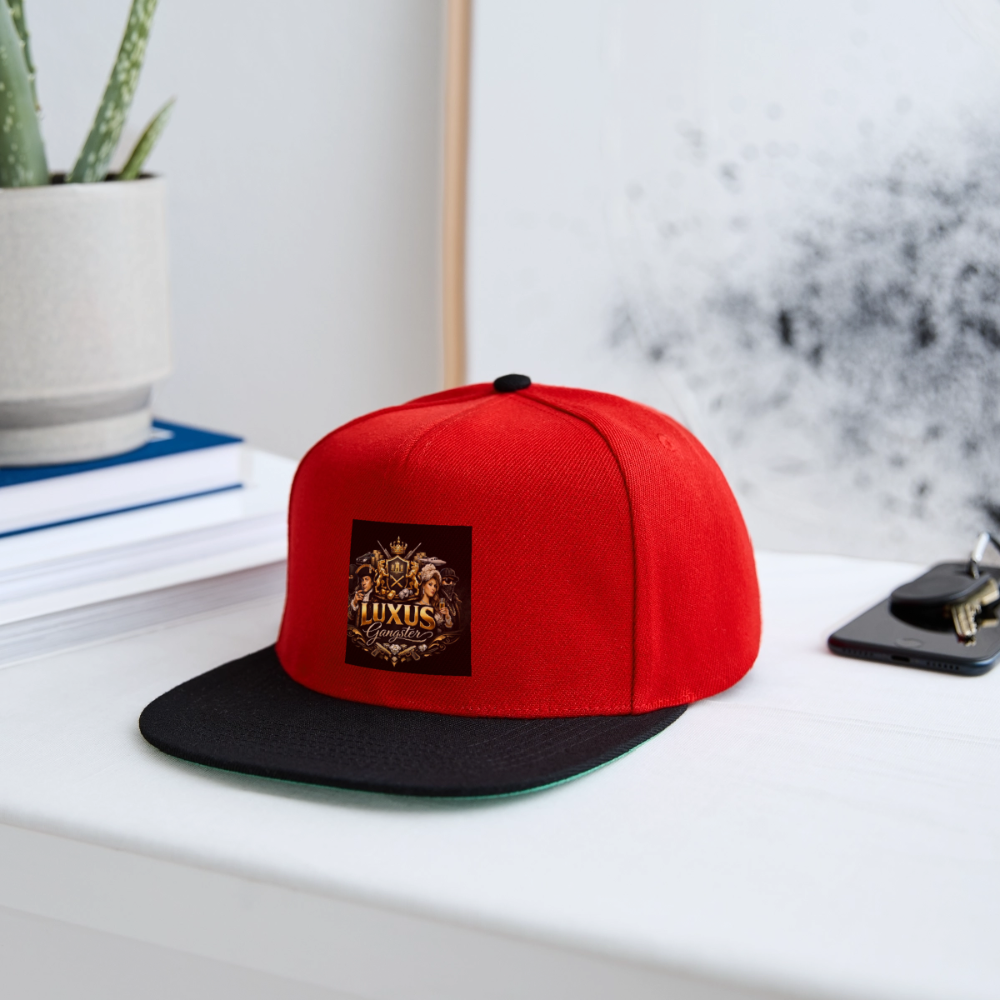 LUXUSGANGSTER Exclusive Cap – Limited Edition (100 Stück weltweit) Nicht einfach nur eine Cap. Ein Statussymbol. Eine Bewegung. Ein Sammlerstück. - Rot/Schwarz