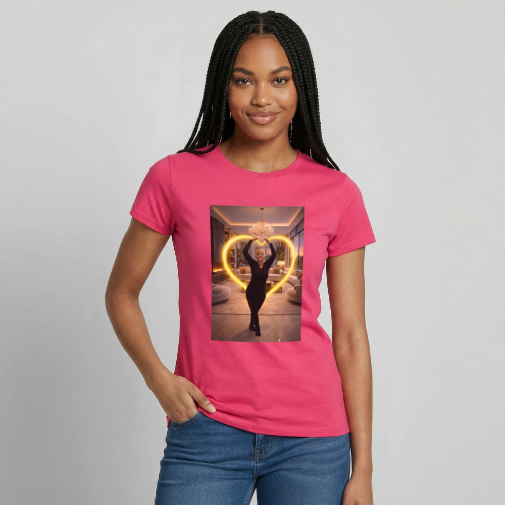 SANDY - Damen-Fan Shirt "Gut Genug" - Azalea