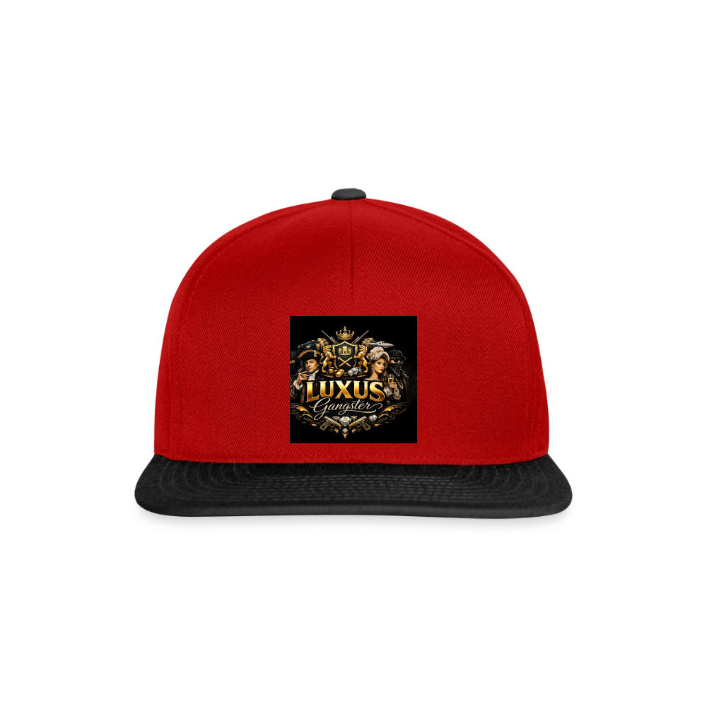LUXUSGANGSTER Exclusive Cap – Limited Edition (100 Stück weltweit) Nicht einfach nur eine Cap. Ein Statussymbol. Eine Bewegung. Ein Sammlerstück. - Rot/Schwarz