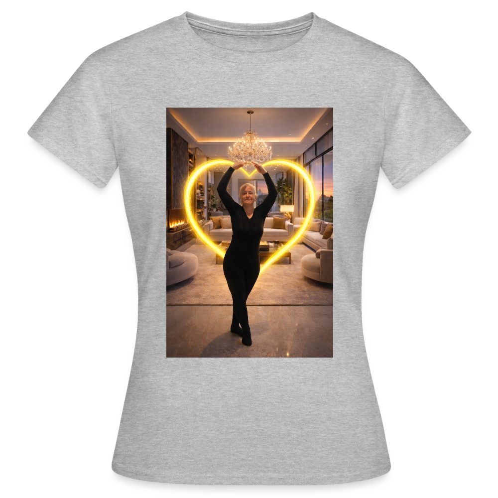 SANDY - Damen-Fan Shirt "Gut Genug" - Grau meliert