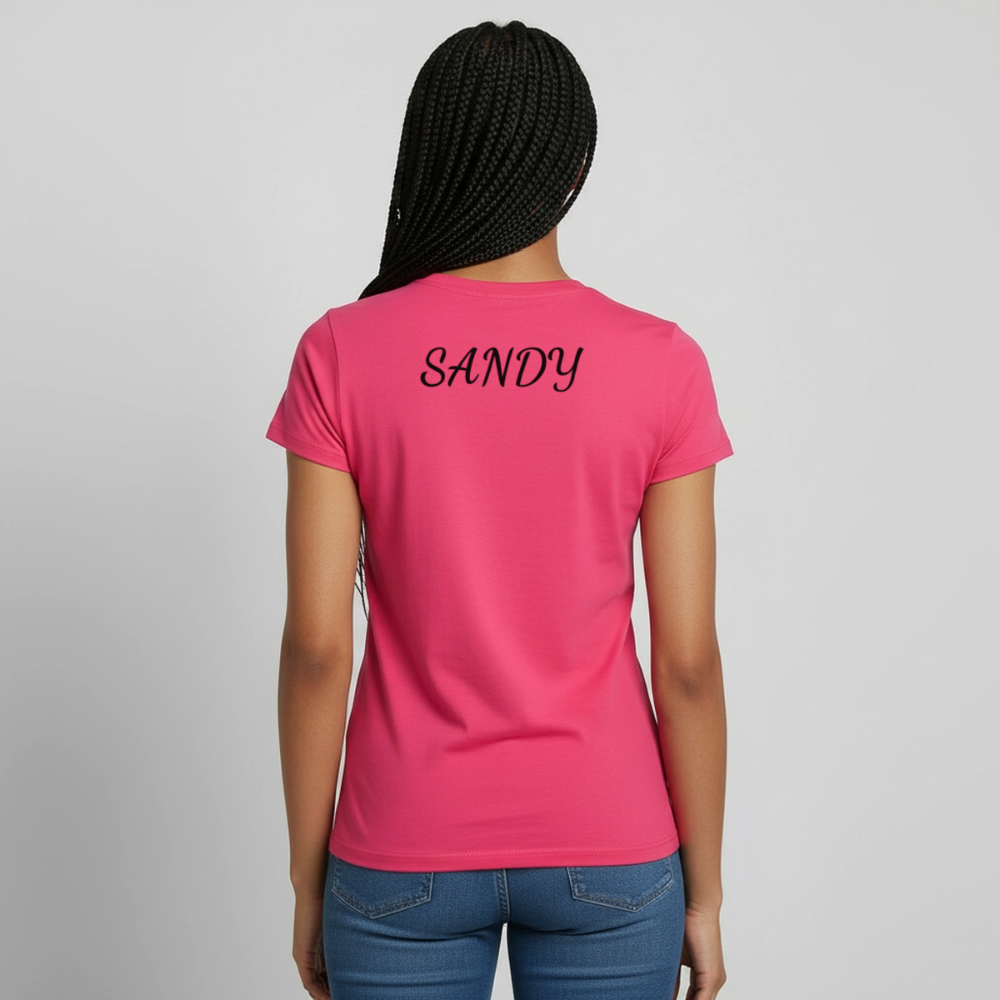 SANDY - Damen-Fan Shirt "Gut Genug" - Azalea