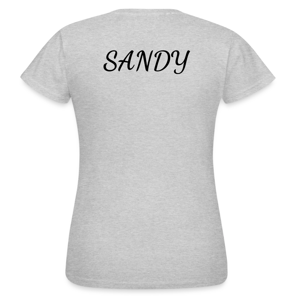 SANDY - Damen-Fan Shirt "Gut Genug" - Grau meliert