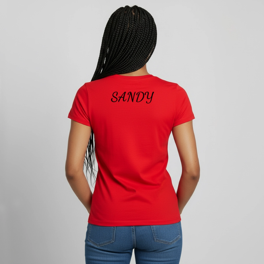 SANDY - Damen-Fan Shirt "Gut Genug" - Rot
