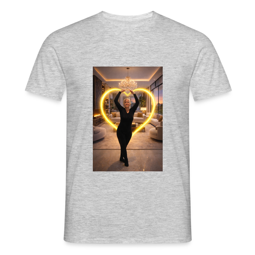 SANDY – „Gut genug“ Männer-Fan-Shirt | Starkes Statement für echte Fans - Grau meliert