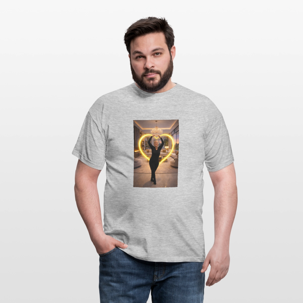 SANDY – „Gut genug“ Männer-Fan-Shirt | Starkes Statement für echte Fans - Grau meliert