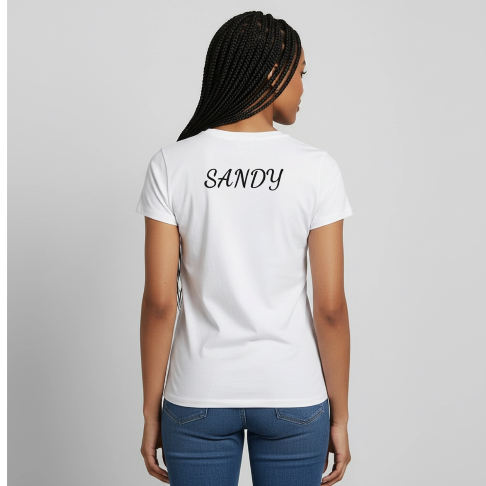 SANDY - Damen-Fan Shirt "Gut Genug" - Weiß