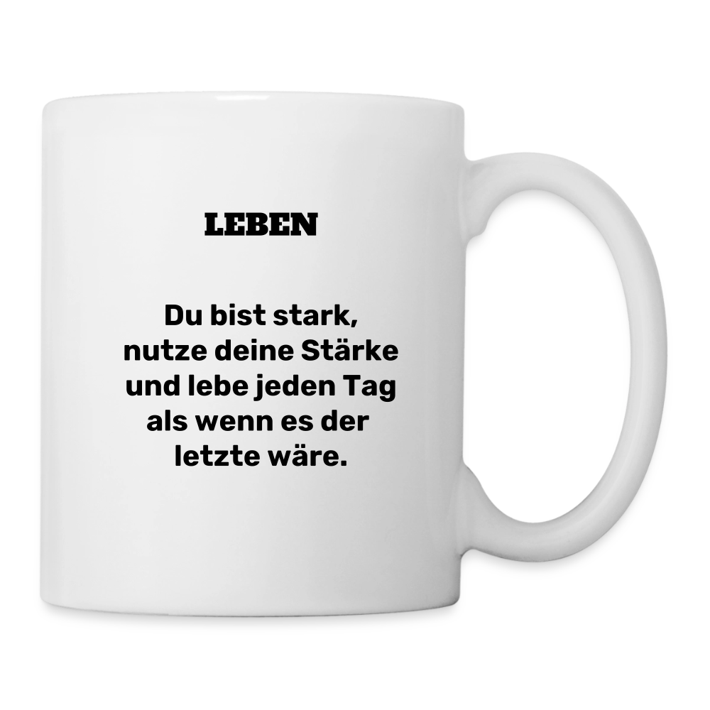 DER BARON Signature Fan-Tasse – Stärke. Stil. Leben. Mehr als eine Tasse – ein tägliches Statement für echte Kämpfer und wahre Fans. - Weiß