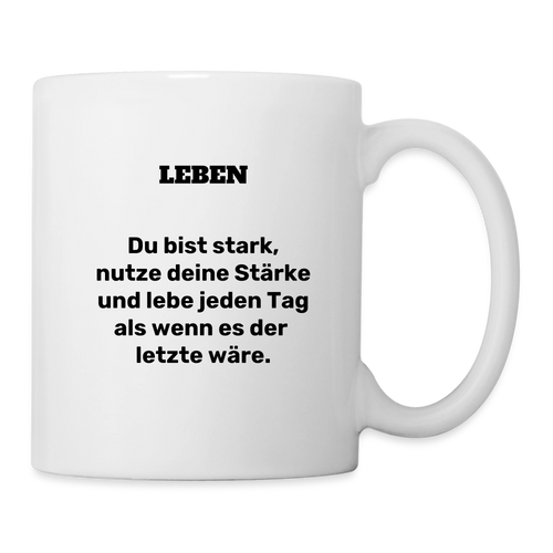 DER BARON Signature Fan-Tasse – Stärke. Stil. Leben. Mehr als eine Tasse – ein tägliches Statement für echte Kämpfer und wahre Fans. - Weiß
